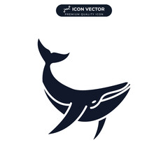 whale icon symbol template for graphic and web design collection logo vector illustration © keenan