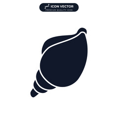 conch icon symbol template for graphic and web design collection logo vector illustration