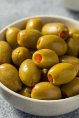 Raw Marinated Organic Green Olives