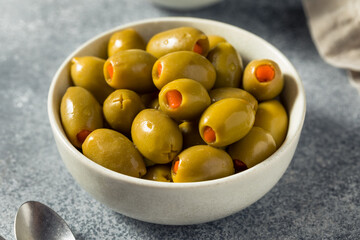 Raw Marinated Organic Green Olives