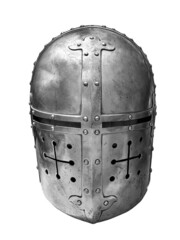 Close-up of a knight's helmet