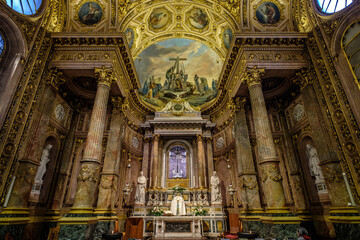 Fototapeta na wymiar Bergamo Alta, interno Duomo
