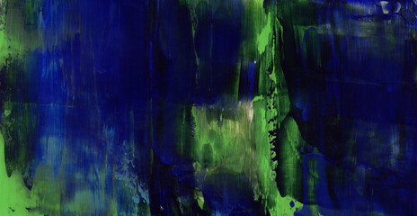 Abstract painting. Versatile artistic image for creative design projects: posters, banners, cards, magazines, book covers, prints, wallpapers. Dark blue background. Acrylic on cardboard.