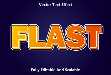 flash text effect with orange and blue color editable.
