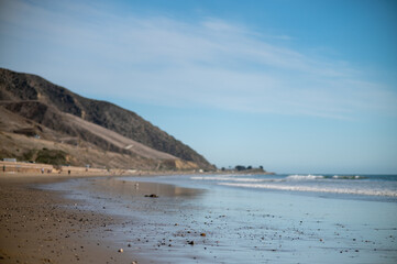 background of a Beach full of pebbles and seashells 