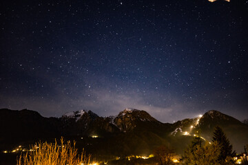 Nachthimmel über dem malerischen Jenner im Berchtesgadener Land 