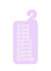 Multiplication table. Illustration for children's education