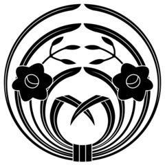 家紋です。抱き水仙といいます。