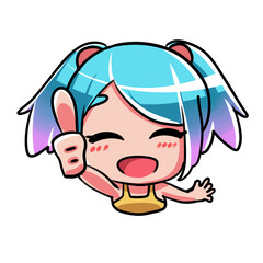 GIRL CARTOON FOR EMOTICON