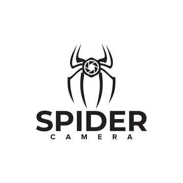 Spider camera icon symbol logo design