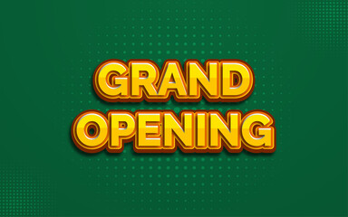 Grand opening coming sale poster sale banner design template with 3d editable text effect