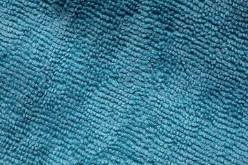 close-up blue micro fiber fabric texture background