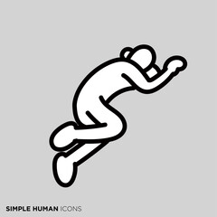 シンプルな人間のアイコンシリーズ　「寝る人」