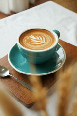 cup of coffee on a table