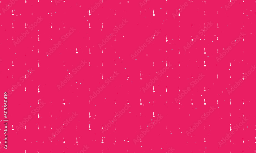 Poster seamless background pattern of evenly spaced white gyroscooters of different sizes and opacity. vect