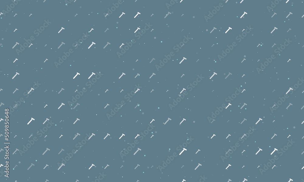 Poster seamless background pattern of evenly spaced white mens razor symbols of different sizes and opacity