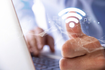 dito, informatica, connessione wifi, rete, internet