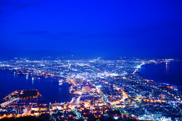 Night View from Mount Hakodate (Hakodateyama) in Hakodate, Hokkaido, Japan - 日本 北海道...