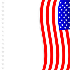 Obraz premium USA flag symbols frame with empty space for text.