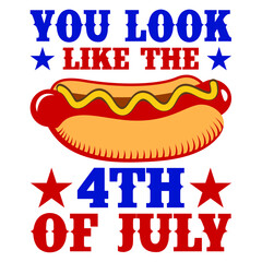 Happy 4th of July Day t-shirt print template, typography T shirt vector file.