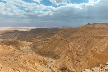 mountains landscape in Arava desert Israel