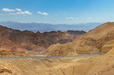beautiful mountains landscape in Arava desert