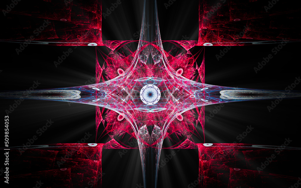 Aufkleber digital illustration abstract image generated fractal background image wallpaper pattern of various 