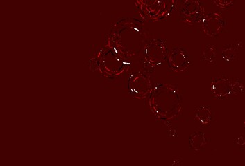 Light Red vector background with bubbles.