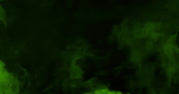 Animated green smoke on a black background.