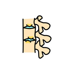 Ankylosing Spondylitis color line icon. Pictogram for web page