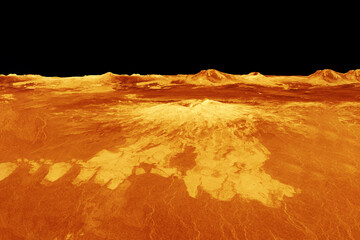 Surface of Venus. Elements of this image furnished by NASA © Artsiom P