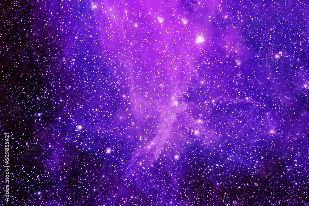 Wall mural bright purple space nebula. elements of this image furnished by nasa