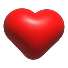 Red heart icon 3d cartoon vector. Heart love day