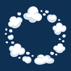 Comic cartoon smoke or cloud, vector speed motion effects