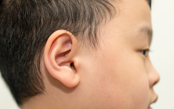 child ear for hear or listen concept