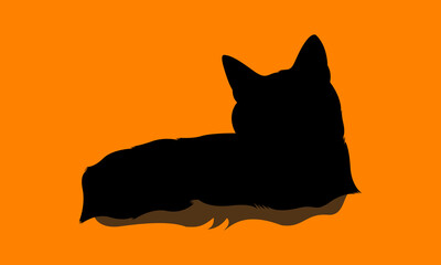 Cat vector silhouette design 