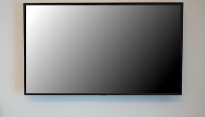 television screen on wall with reflect
