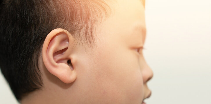 child ear for hear or listen concept