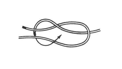 Nó de oito singelo numa mãozinha