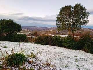 landscape with snow