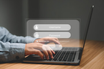 Cyber ​​security for identity theft protection and encryption Secure access to user's personal data Connecting to the Internet is safe and protected against hacker.