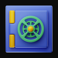 Premium Money Coin Money Case Finance Icon 3D Rendering on isolated background