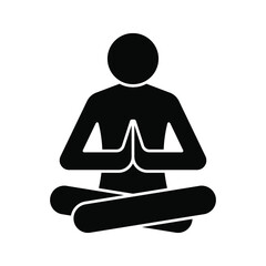 meditate icon. yoga sign. vector illustration