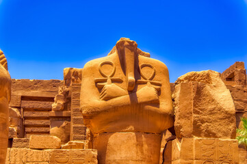 Detail from Karnak temple of Amun near Luxor, Egypt.