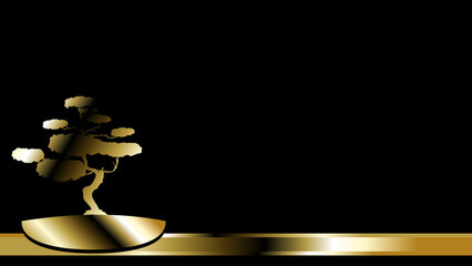 luxury golden asian black background illustartion. vector format