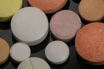 variation of coated tablets for treatment of diseases