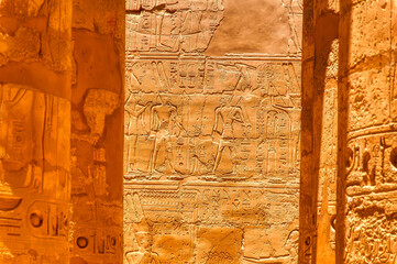 Detail from Karnak temple of Amun near Luxor, Egypt.