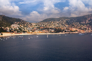 Naklejka na ściany i meble Harbor and Village of Nice, France