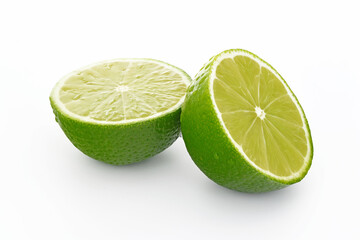 Lime on White Background