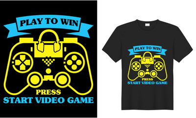 Gamer Stylish t-shirt design Vector illustration black background. Gamer Quotes and elements with slogan text, for t-shirt prints and other uses.